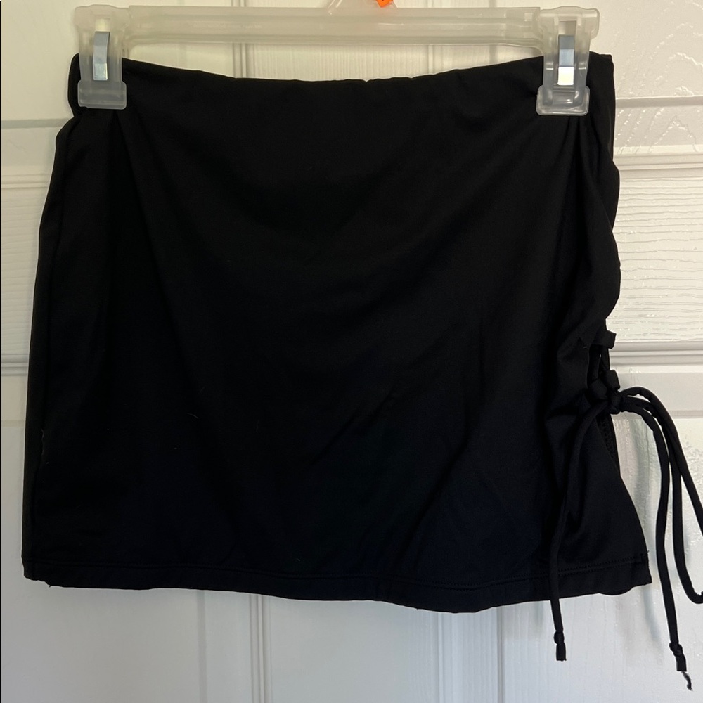 Black Skirt with Side Tie